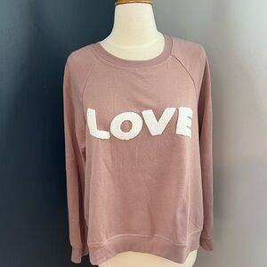 Philosophy Dusty Pink “LOVE” Sweatshirt Size Medium